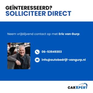 Autobedrijf Van Gurp - Vacature meewerkend chef werkplaats!